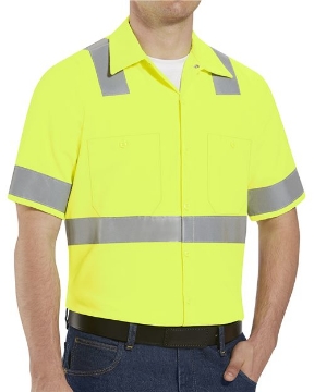Red Kap - High Visibility Safety Short Sleeve Work Shirt - SS24HV