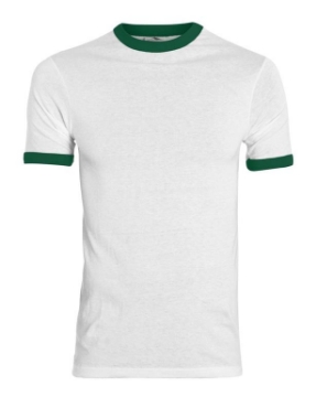 White/ Dark Green