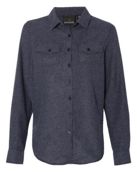 Burnside - Women's Long Sleeve Solid Flannel Shirt - 5200