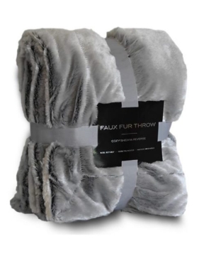 Alpine Fleece - Faux Fur Throw Blanket - 8730