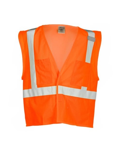 Kishigo - Unisex 4 Pocket Hook-and-Loop Mesh Vest - 1083-1084