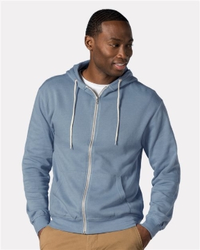 MV Sport - Unisex Retro Heather Full-Zip Hooded Sweatshirt - 2349