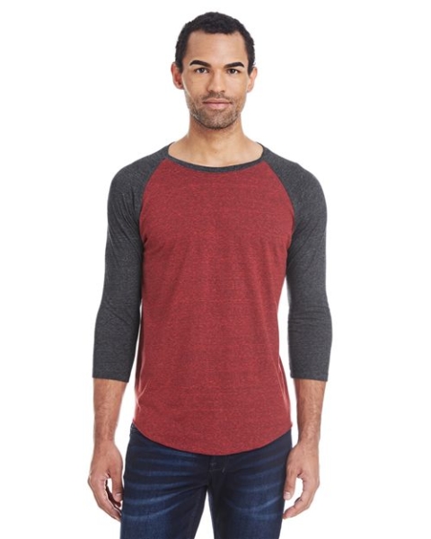 Threadfast Apparel - Unisex Triblend Three-Quarter Sleeve Raglan T-Shirt - 302G