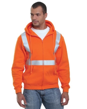 Bayside - Men's USA-Made Hi-Visibility Full-Zip Hooded Sweatshirt - 3790
