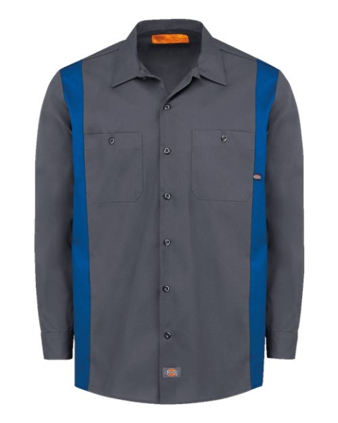 Dickies - Men's Tall Industrial Colorblocked Long Sleeve Shirt - 5524T