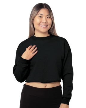 Bayside - Women's USA Made Cropped Crewneck Sweatshirt - 7725