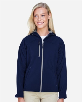 North End - Women's Prospect Two-Layer Fleece Bonded Soft Shell Hooded Jacket - 78166