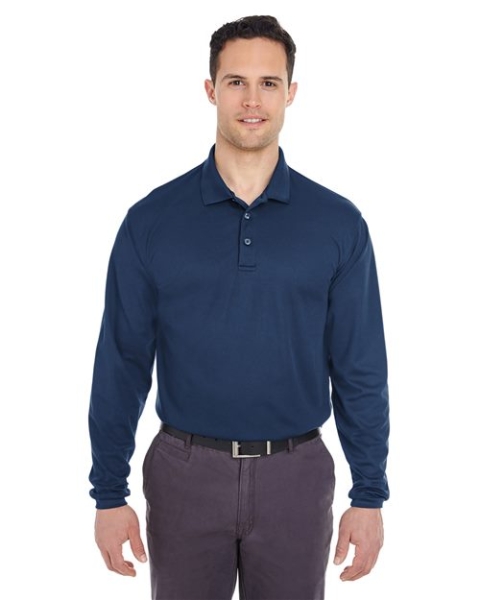 UltraClub - Men's Cool & Dry Long Sleeve Mesh Piqué Polo - 8210LS