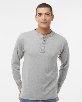 J. America - Men's Vintage Brushed Jersey Henley - 8244