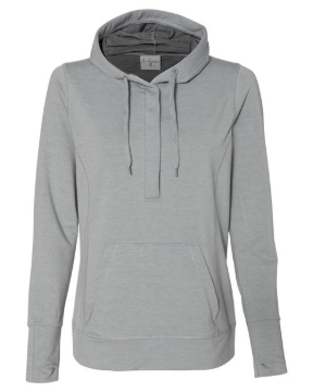 J. America - Women’s Omega Stretch Snap-Placket Hooded Sweatshirt - 8431