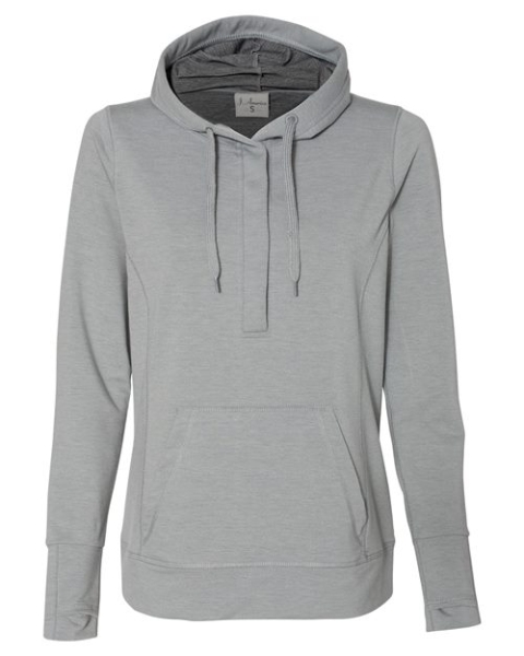 J. America - Women’s Omega Stretch Snap-Placket Hooded Sweatshirt - 8431