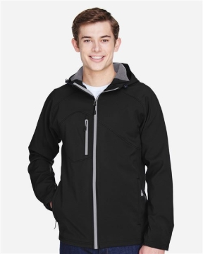 North End - Men's Prospect Two-Layer Fleece Bonded Soft Shell Hooded Jacket - 88166
