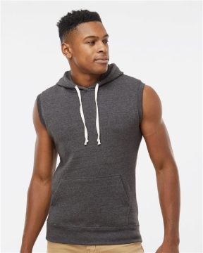 J. America - Men's Triblend Sleeveless Hooded Sweatshirt - 8877
