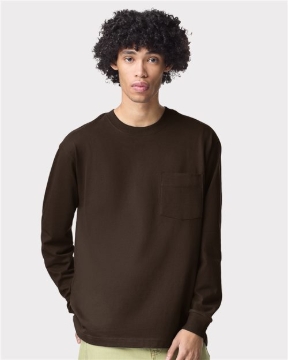 American Apparel - Unisex Super Heavyweight Long Sleeve Pocket Tee - 9410
