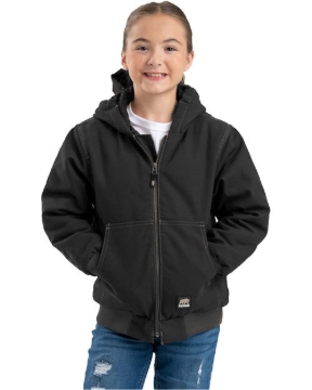 Berne Apparel - Youth Highland Softstone Duck Hooded Jacket - BHJ61
