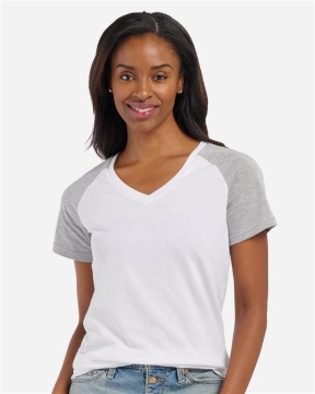 Boxercraft - Women's Colorblocked V-Neck T-Shirt - BW2204