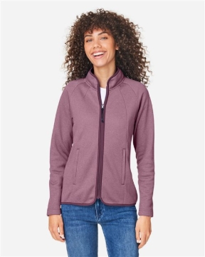 CORE365 - Women's Venture Heathered Stripe Full-Zip Jacket - CE72W