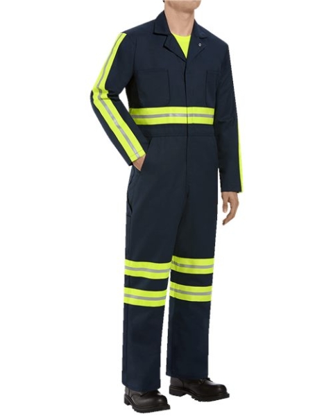 Red Kap - Men's Enhanced Visibility Action Back Coverall - CT10EN