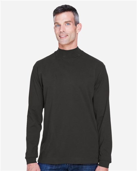 Devon & Jones - Unisex Sueded Jersey Mock Neck T-Shirt - D420