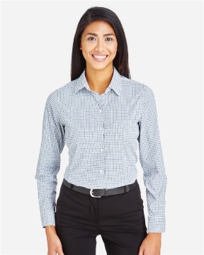 Devon & Jones - Women's CrownLux Performance® Micro Windowpane Woven Dress Shirt - DG540W