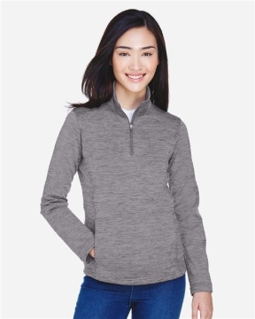 Devon & Jones - Women's Newbury Mélange Fleece Quarter-Zip Pullover - DG798W