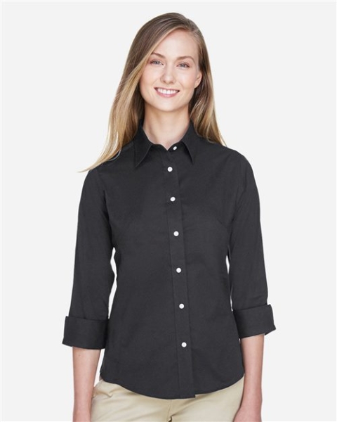 Devon & Jones - Women's Perfect Fit™ Three-Quarter Sleeve Stretch Poplin Dress Shirt - DP625W