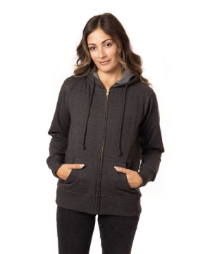 econscious - Women's Heathered Full-Zip Hooded Sweatshirt - EC4580