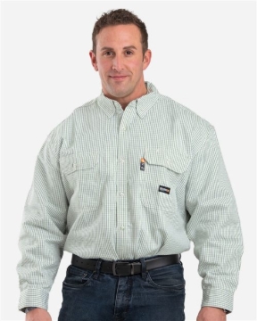 Berne Apparel - Men's Flame-Resistant Down Plaid Work Shirt - FRSH21