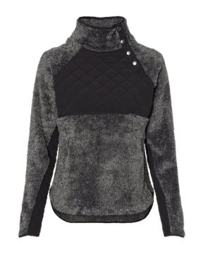 Boxercraft - Women's Quilted Fuzzy Fleece Snap Placket Pullover - FZ06
