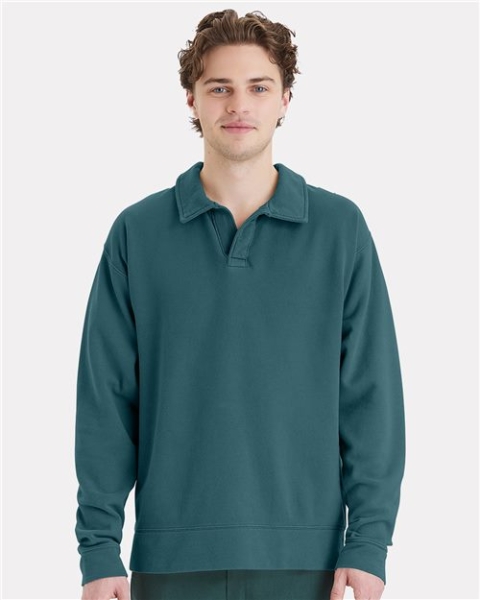 ComfortWash by Hanes - Unisex Garment-Dyed Polo Collar Sweatshirt - GDH490