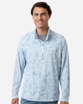 HUK - Men's Airweight KC Printed Quarter-Zip Pullover - H1200720