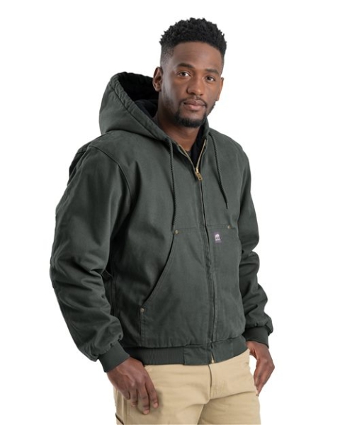 Berne Apparel - Men's Tall Heartland Washed Cotton Duck Hooded Jacket - HJ375T