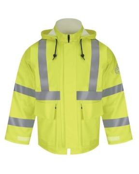 Bulwark - Men's Hi-Visibility Flame-Resistant Rain Jacket - JXN4
