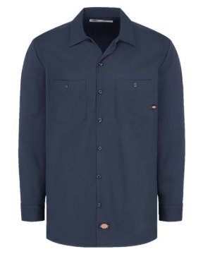Dickies - Men's Tall Industrial Cotton Long Sleeve Work Shirt - L307T