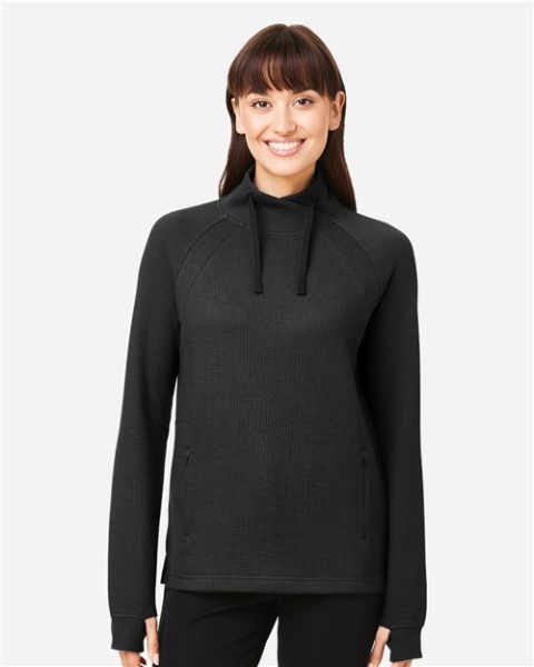 North End - Women's Rhythm Waffle Cross-Neck Pullover - NE200W
