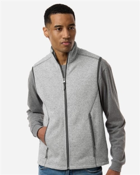 North End - Men's Jasper Jacquard Fleece Vest - NE731