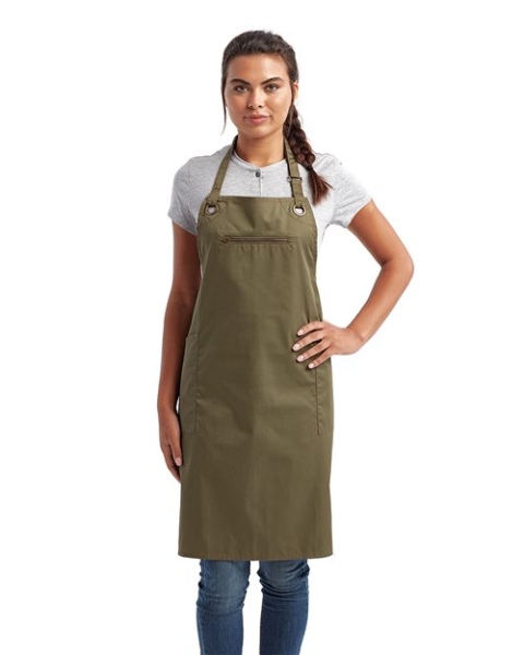 Artisan Collection by Reprime - Barley Contrast Stitch Recycled Bib Apron - RP121