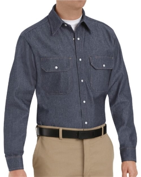 Red Kap - Men's Deluxe Denim Long Sleeve Shirt - SD78