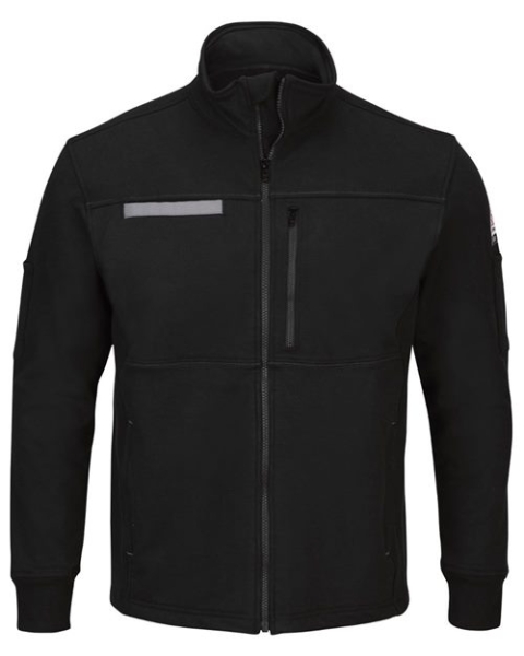 Bulwark - Men's Tall Zip Front Fleece Jacket-Cotton /Spandex Blend - SEZ2T