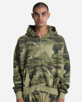 Shaka Wear - Unisex Garment-Dyed Cropped Full-Zip Hooded Sweatshirt - SHGCZ