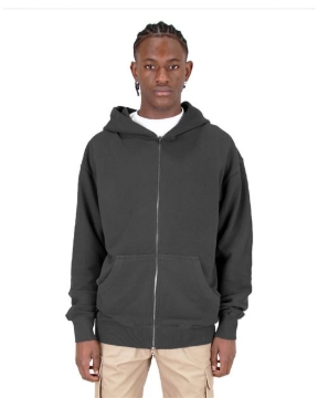 Shaka Wear - Unisex Max Heavyweight Garment-Dyed Double-Zip Hooded Sweatshirt - SHGDZ
