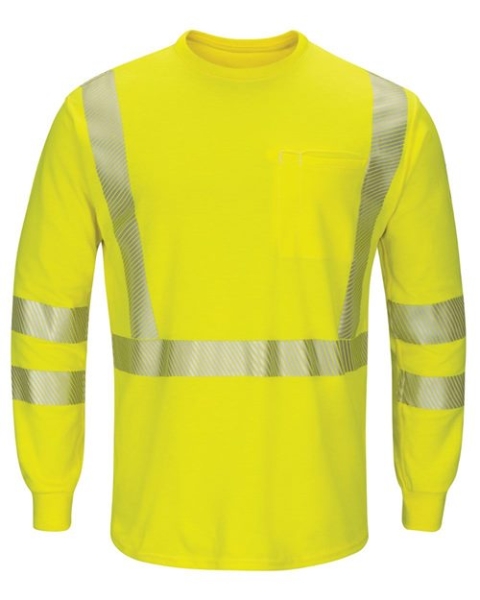 Bulwark - Men's Hi-Visibility Lightweight Long Sleeve T-Shirt - SMK8