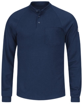 Bulwark - Men's Long Sleeve Henley Shirt- CoolTouch®2 - SML2