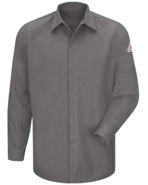 Bulwark - Men's Concealed-Gripper Pocketless Long Sleeve Shirt - CoolTouch® 2 - SMS2