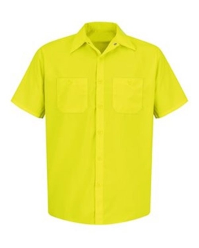 Red Kap - Men's Tall Enhanced Visibility Short Sleeve Work Shirt - SS24T