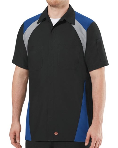 Red Kap - Men's Tri-Color Short Sleeve Shop Shirt - SY28