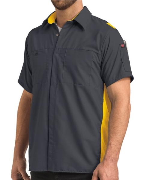 Red Kap - Men's Tall Performance Plus Short Sleeve Shirt with Oilblok Technology - SY42T