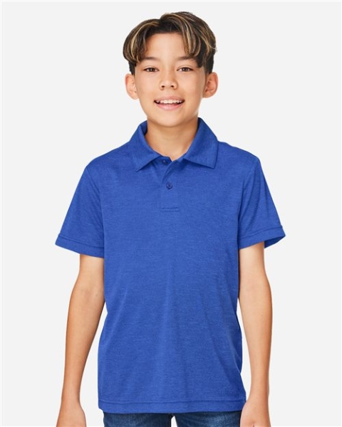 Team 365 - Youth Zone Sonic Heather Performance Polo - TT51HY
