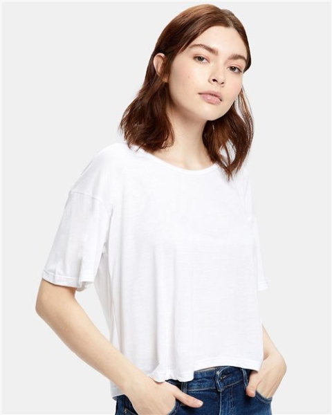 US Blanks - Women's Boxy Open Neck Tee - US309