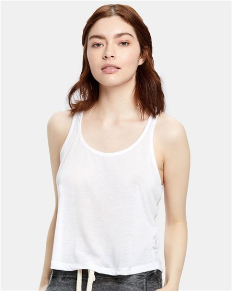 US Blanks - Women's Sheer Cropped Racer Tank Top - US510